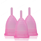 Чашки периода силикона медицинской ранга менструальных чашек мягкие гибкие с сумкой хранения